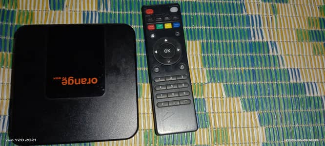 Orange Android TV Box with Remote | Excellent Condition Smart Androi
