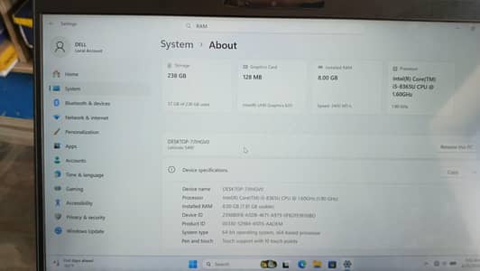 Dell Latitude 5400 | Core i5 8th Gen vpro