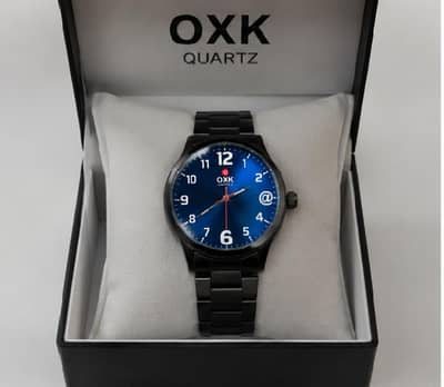 MEN'S STAINLESS STEEL BLACK WATCH
