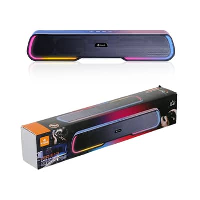Kisonli Led-913 Sound Bar Bluetooth Gaming Colorful Light Speaker Wit