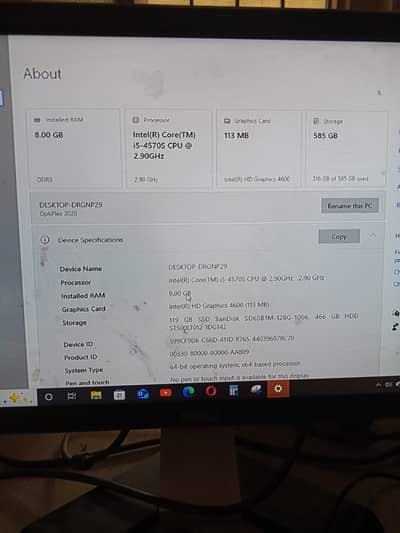 Dell Desktop Intel core i5