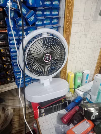 Rechargeable Desktop Fan with Foldable Stand