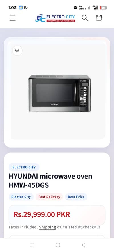 Hyundai Microwave Oven HMW-45DGS
