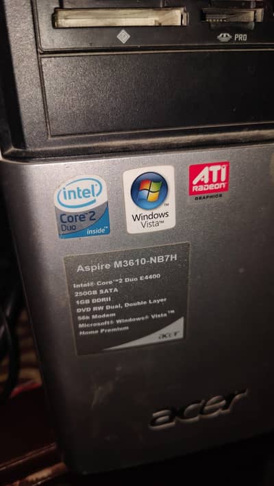 Intel core 2 Duo E4400 with 56k modem and LCD with TV