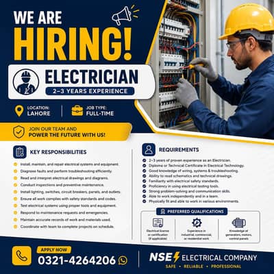 Electrician Required