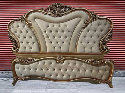 Deco wooden king bedset