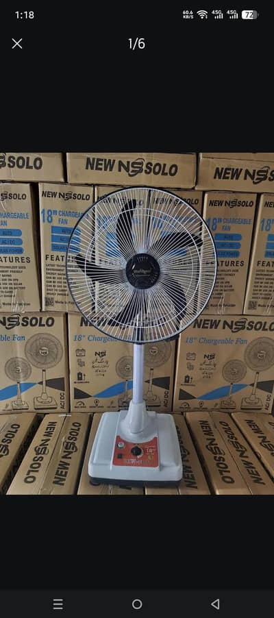 Rechargeable Charging Ac Dc Fans sogo solo worldpool universal 18 inch