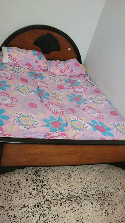 Bed with mattress