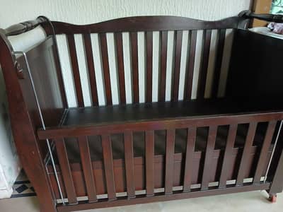 wooden baby cot