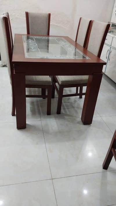 6 seater dining table with 2 extra chairs
