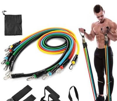 gym resistance band all done good condition with 5 cables