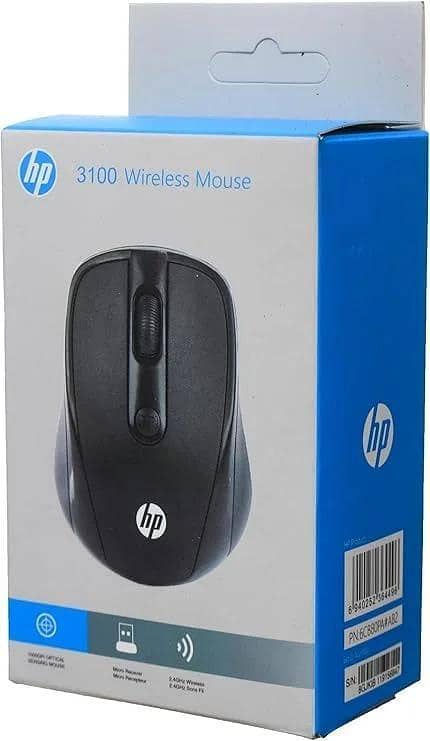 HP 3100 Wireless Optical Mouse | Ergonomic Design | Model W3100