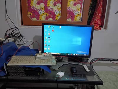 CPU and LCD screen with lines
