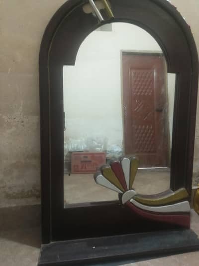 mirror coated with wooden