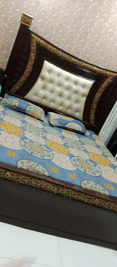 wooden bed