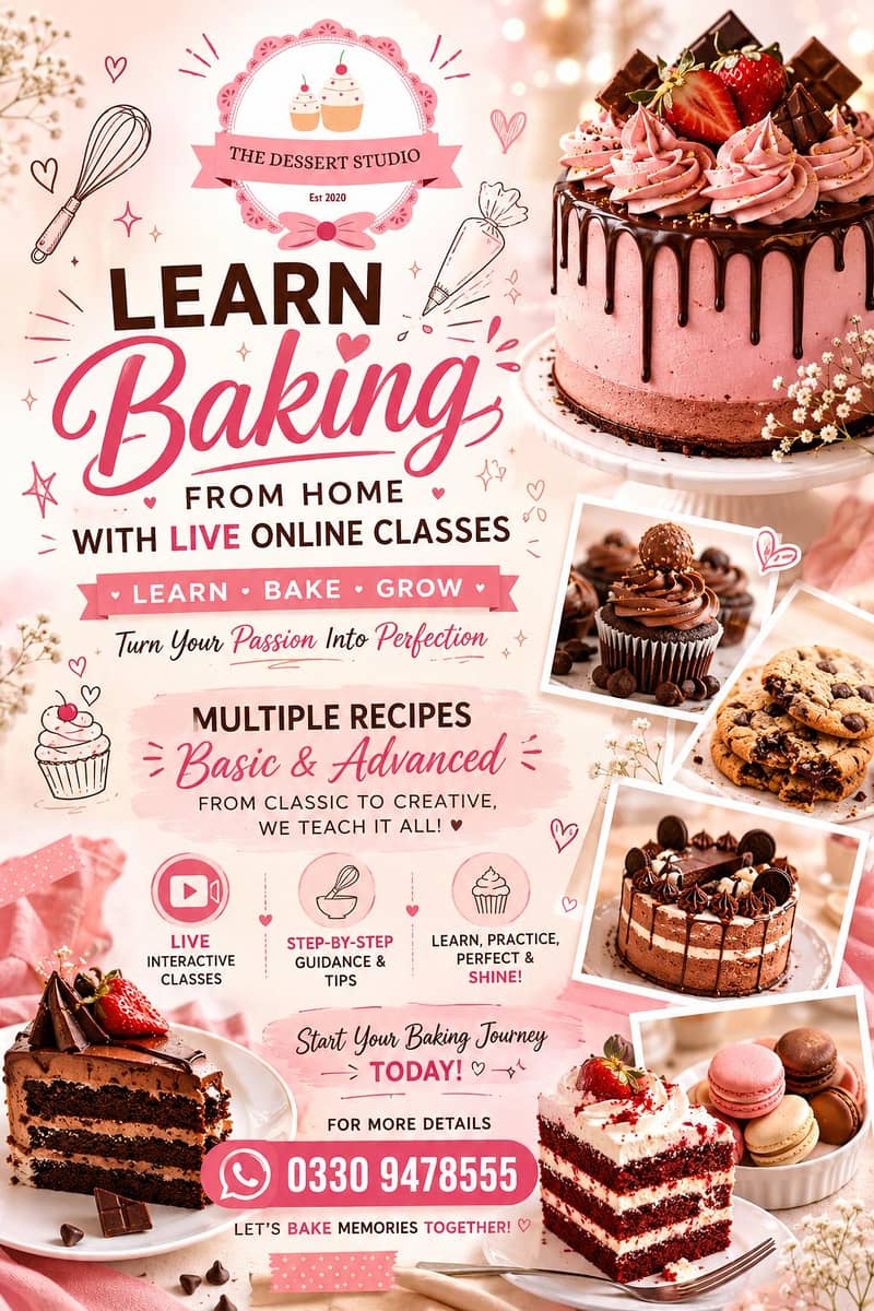 Online Baking Classes | Basic & Advanced Recipes | Live Classes 0