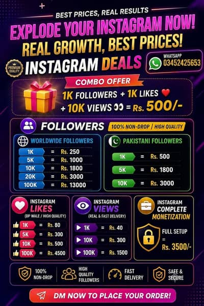 instagram follower view like non drop service 100% active