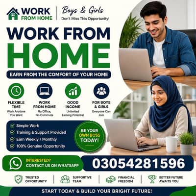 Work From Home Opportunity for Boys & Girls
