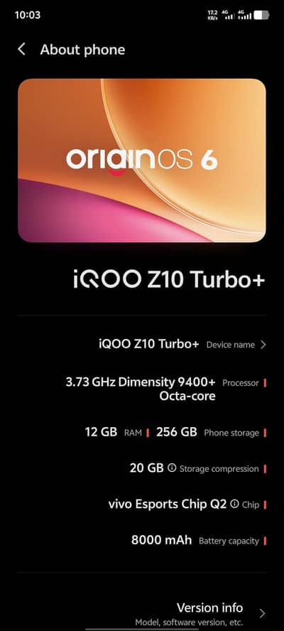 Vivo (Iqoo z10 turbo plus)