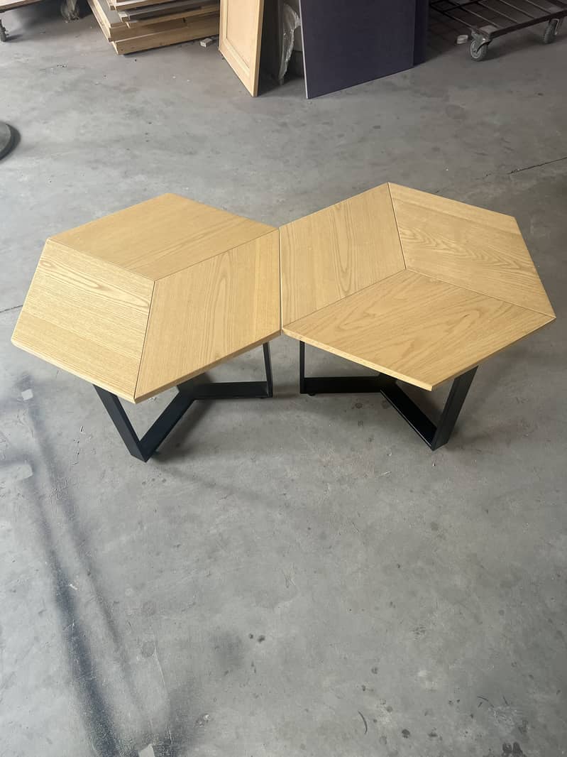 Hexagonal Coffee Table Set | Ash Marquetry | 522 Gallery 2