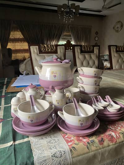 Complete Ceramic Soup Serving Set