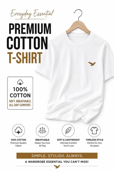 premium cotton T shirts price 1300/pcs