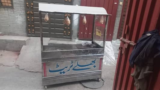 Stainless Steel Food Counter / Dahi Bhallay Biryani Food Cart for Sale