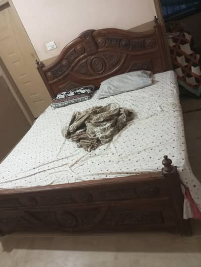 wooden bed