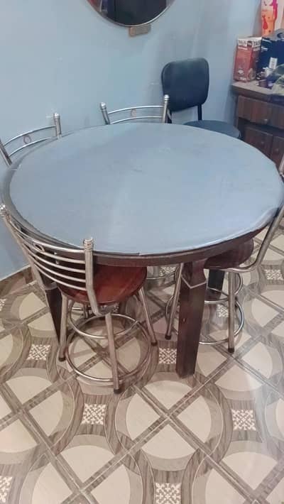 one Dining table and 4 Chairs
