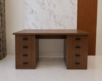 Solid Wooden Executive Desk – 8 Drawer Storage | Home & Office