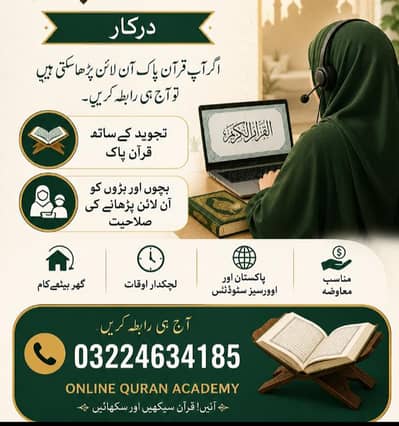 online quran teacher required