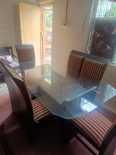 dining table with six chair