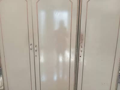 3 door cupboard with stool