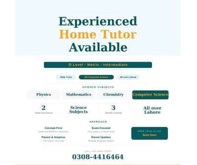 Male Experienced Home Tutor