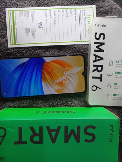Infinix Smart 6 pta approved with box