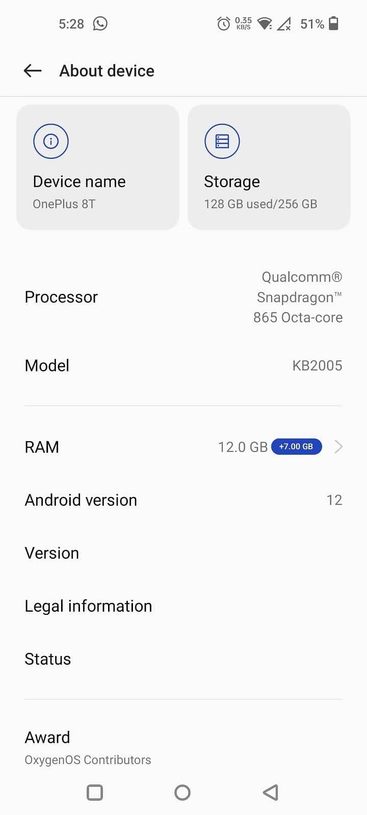 One Plus 8T 5