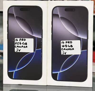 IPHONE 16 PRO 128 GB  AND 256 GB CANADIAN JV BLACK BOX PACK