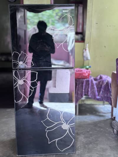 Glass door fridge