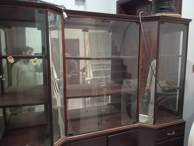 Cupboard with glass
