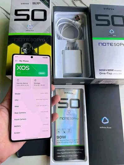 Infinix Note 50 Pro 16Gb Ram 256 GB memory PTA approved. 0324=8193=502