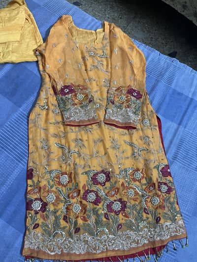 Pure chasun with dupatta and shirt and shalwar grip fabric