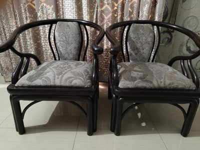 Wooden Armchair Set of 2 with Armrest. Strong & Premium Quality