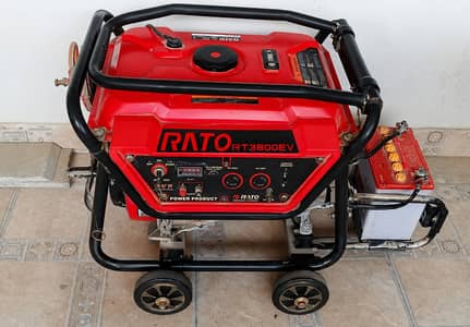 Rato RT3800EV 2.7 kVA Self-Start Gas & Petrol generator Very Good