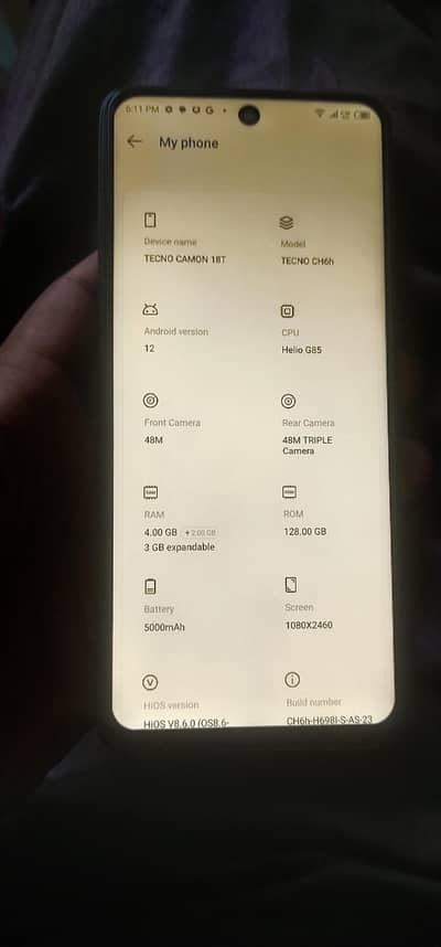 Tecno Camon 18t