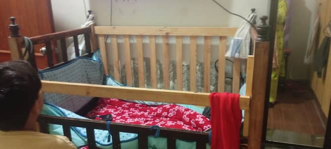 Baby Caught Bed wooden