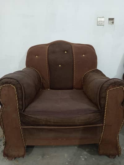 Luxury sofa set comfortable for family with dark and light brown color
