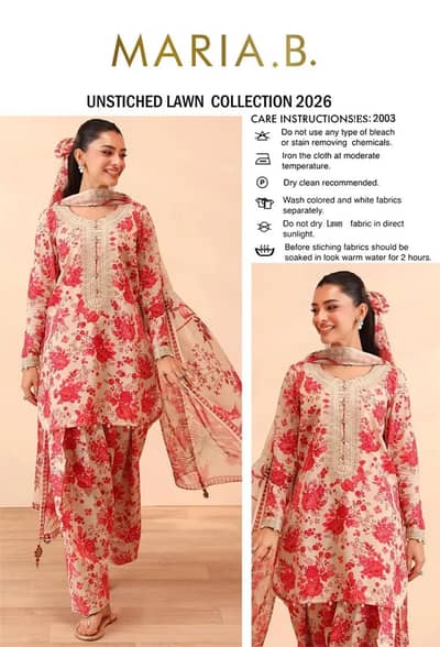 unstitched 3piece lawn collection 2026