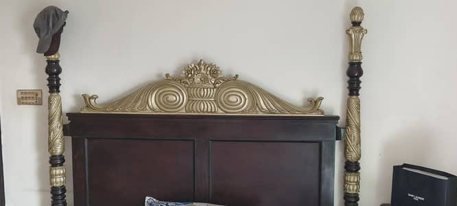 wooden bed