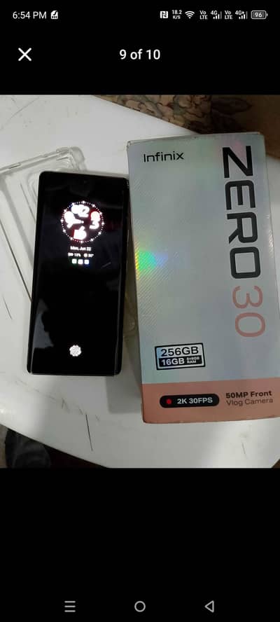 infinix note zero 30 8+5 256 GB ha bikul saf sotra mob ha