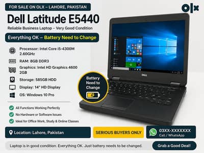 Dell Latitude E6440 Core i5 Laptop for Sale – Lahore